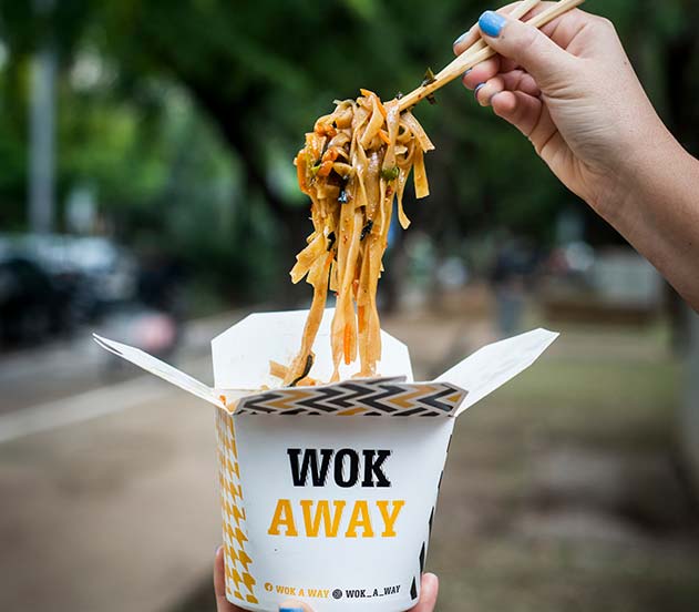 איטריות, wok away, משלוחים תל אביב, פטריות