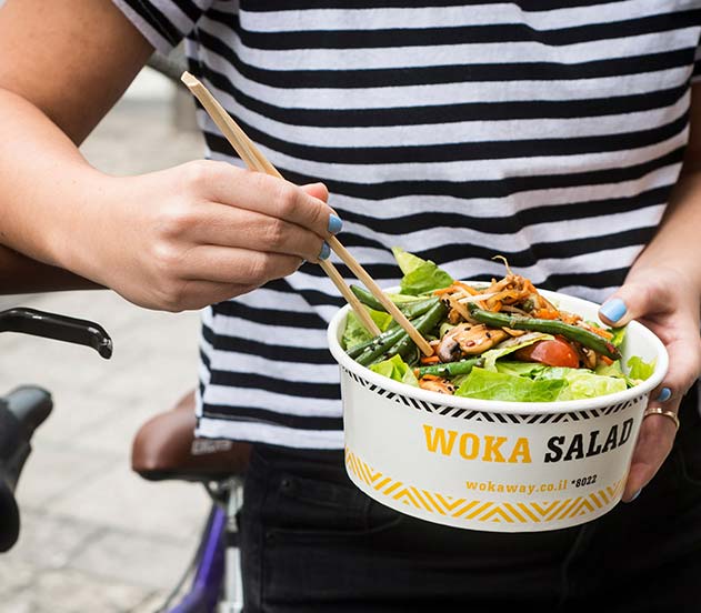 סלט, wok away, משלוחים תל אביב, אוכל טבעוני