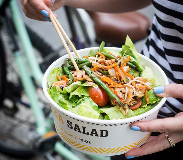 סלט, wok away, משלוחים תל אביב, משלוחים