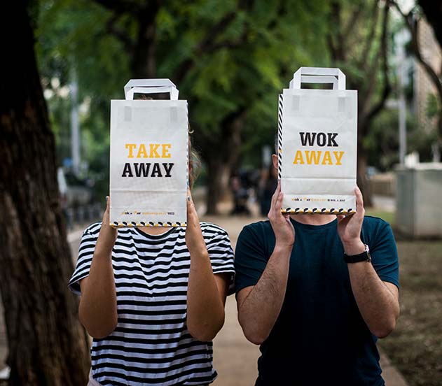 שקיות משלוח, wok away, סושי, מסעדות סיניות